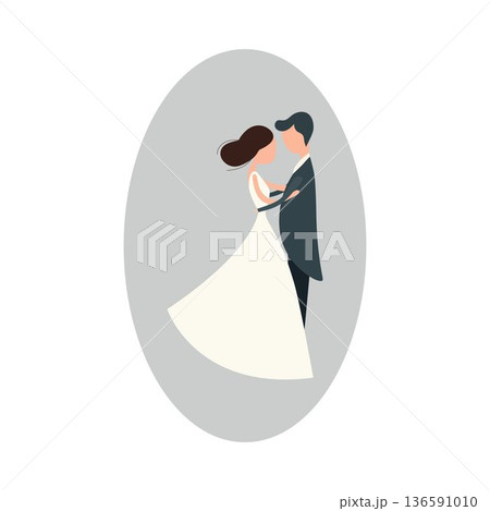 silhouettes of man and woman silhouettes of man and woman 136591010