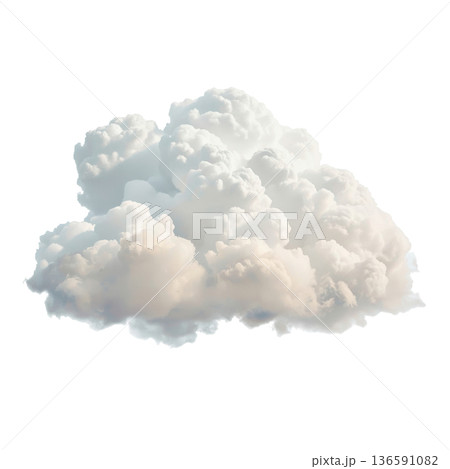 White Clouds Gather in the Sky During the Afternoon in a Clear Blue Atmosphere 136591082