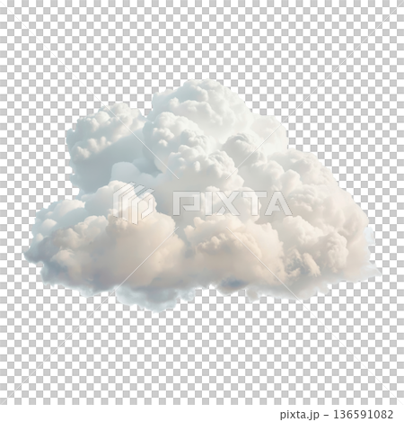 White Clouds Gather in the Sky During the Afternoon in a Clear Blue Atmosphere 136591082