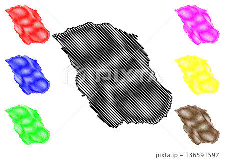 Biliran island (Asia, Republic of the Philippines) map vector illustration, scribble sketch Biliran map Biliran island (Asia, Republic of the Philippines) map vector illustration, scribble sketch Biliran map 136591597