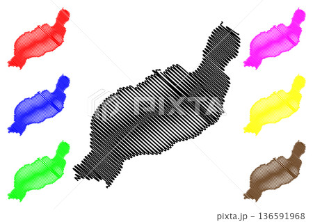 Lanzarote island (Kingdom of Spain, Canary Islands) map vector illustration, scribble sketch Lanzarote map 136591968