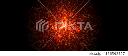 Blood Vessels Imaging Veins Vascular System Bloodstream Venous Pattern, Red Human Cardiovascular Anatomy Dynamic Stream, Medical Science Graphics, Abstract Circulation Concept. Vector Illustration 136592527