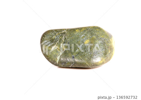 Macro mineral stone jasper on a white background 136592732