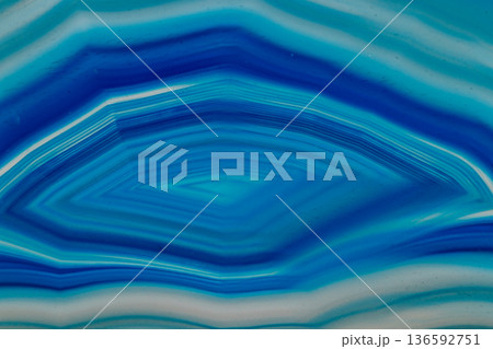Macro mineral stone Blue Agate breed a white background 136592751