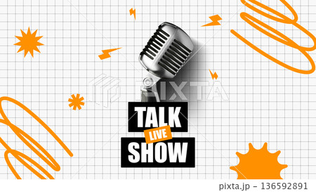 Live talk show features discussions and interviews with guests and audience interaction 136592891