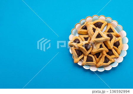 Purim celebration jewish carnival holiday concept. 136592994