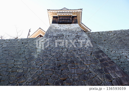 愛媛県 松山城・本丸の石垣南端 愛媛県 松山城・本丸の石垣南端 136593039