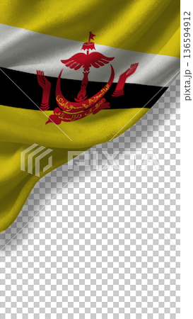 Symbol of sovereignty, Indias national flag billows in the wind against a clear sky 136594912