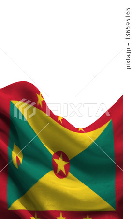 National flag of Grenada with vibrant colors representing cultural heritage and sovereignty 136595165