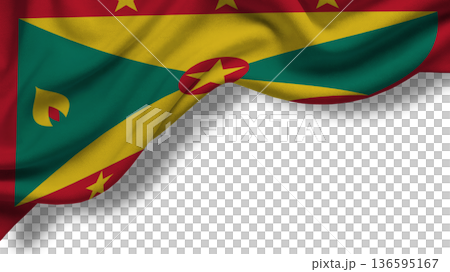 National flag of Grenada with vibrant colors representing cultural heritage and sovereignty 136595167
