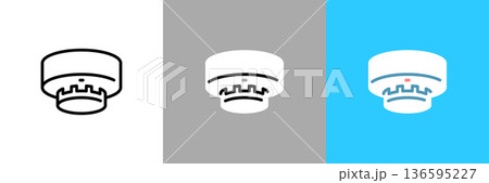 火災報知器のアイコン 136595227