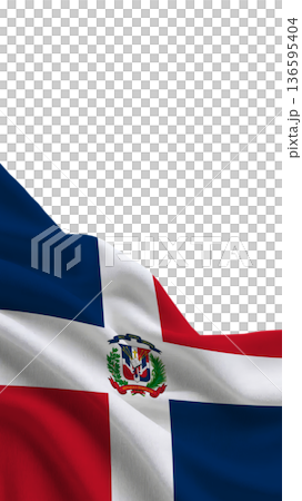 Celebrating independence day with the dominican republic flag in vibrant colors Celebrating independence day with the dominican republic flag in vibrant colors 136595404
