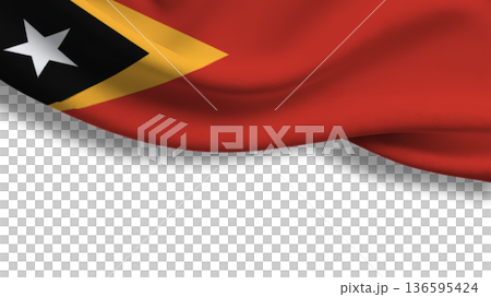 East Timor flag representing national pride and sovereignty during celebrations 136595424