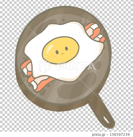 R：更多童話般的雞蛋料理☆煎蛋、培根和雞蛋⑥ 136597239