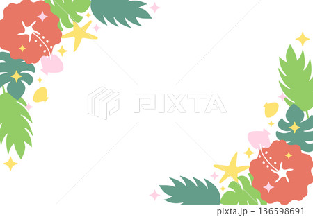 南国イメージのフレーム 136598691