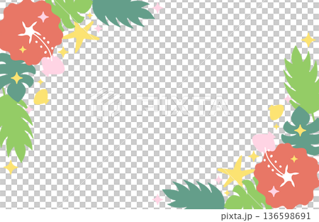 南国イメージのフレーム 136598691