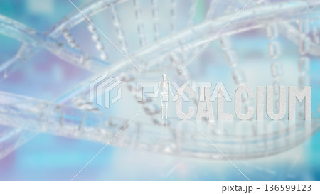 Calcium and Bone Health Medical Nutrition Concept 3d render. 136599123