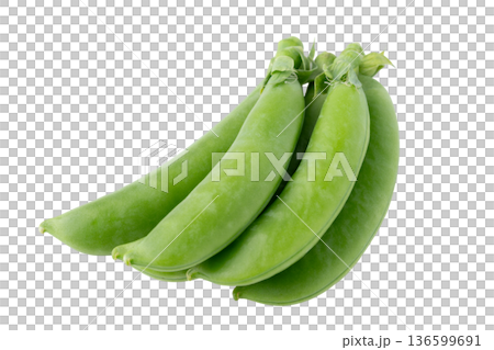 透明背景（png）にスナップエンドウ 136599691