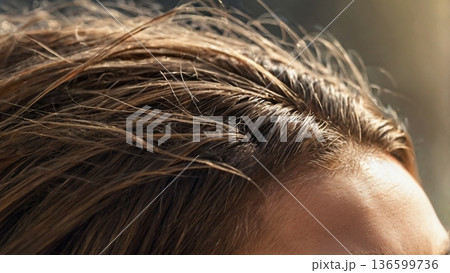ヘアモデル級の艶髪と毛根美を極限まで捉えた幻想的クローズアップ作品 136599736