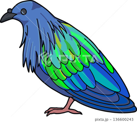 ミノバトのイラスト（横向き・透過背景） 136600243