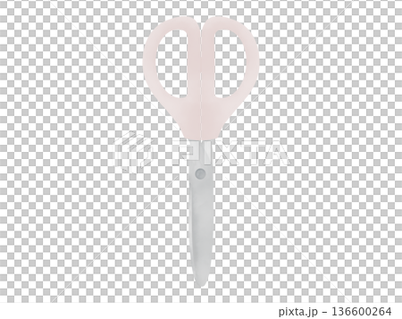 はさみ ナチュラルカラーアイコンイラスト素材 136600264