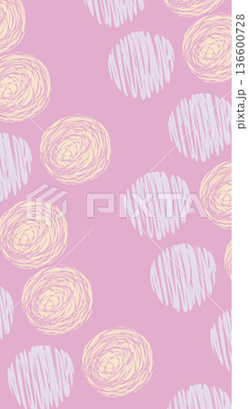 北欧風のドット背景イラスト　手描き　ドット背景 136600728