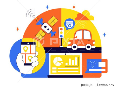 Smart Traffic Management System Technology Illustration Featuring Urban Infrastructure Network And Digital Transportation In a Modern Background Smart Traffic Management System Technology Illustration Featuring Urban Infrastructure Network And Digital Transportation In a Modern Background 136600775