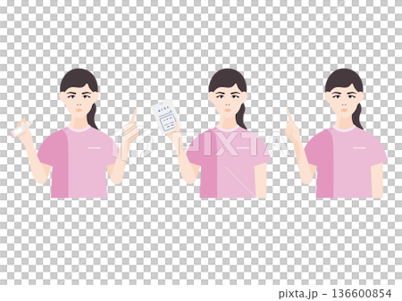 Nurse illustration material set (upper body) Nurse illustration material set (upper body) 136600854