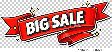 大型促銷廣告插圖 136600926