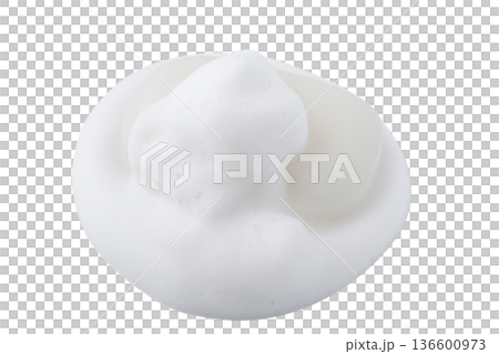 白色肥皂和泡泡，透明背景（png） 136600973