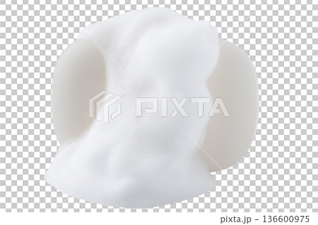 白色肥皂和泡泡，透明背景（png） 136600975