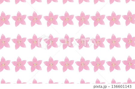 並んだ桃の花のパターン 並んだ桃の花のパターン 136601143