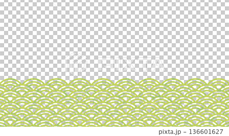 Japanese-style background material of Seigaiha (wave pattern) - Matcha green fresh green traditional pattern - Transparent (PIXTA limited edition) Japanese-style background material of Seigaiha (wave pattern) - Matcha green fresh green traditional pattern - Transparent (PIXTA limited edition) 136601627