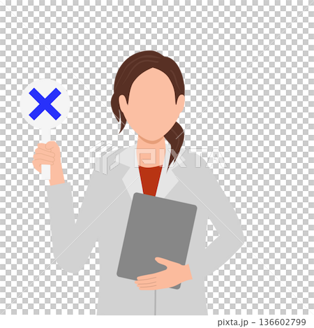 白衣を着た女性 136602799