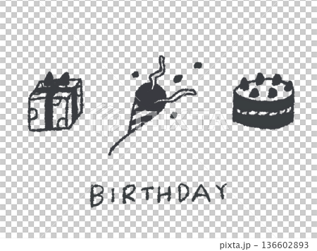 Hand-drawn illustrations that are easy to use as icons and symbol marks in designs. 136602893