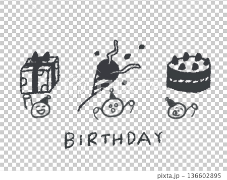 Expressive hand-drawn illustrations that can be used as icons or symbol marks in designs. 136602895