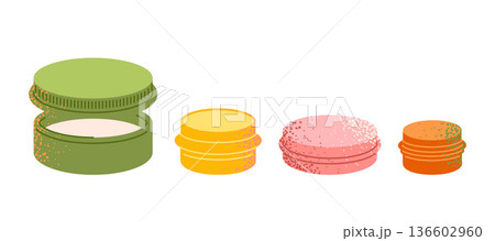 Cosmetic Jar Packaging Set Illustration Cosmetic Jar Packaging Set Illustration 136602960