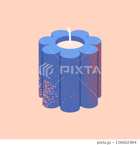 Flower Shaped Decorative Candle Illustration Flower Shaped Decorative Candle Illustration 136602964