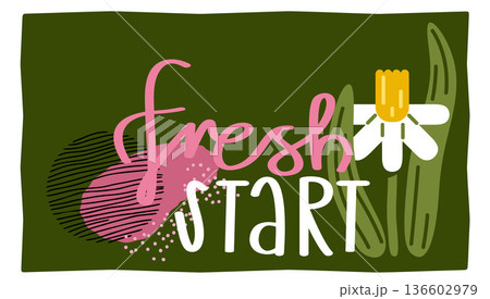 Spring Fresh Start Banner Design 136602979