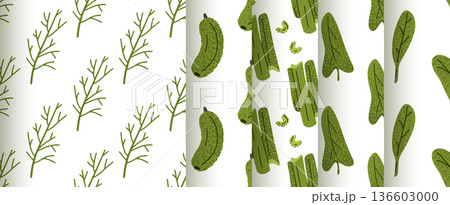 Green Vegetable Pattern Collection Set 136603000