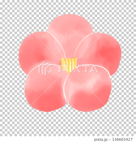 水彩風格的日式梅子點心插畫素材 136603427