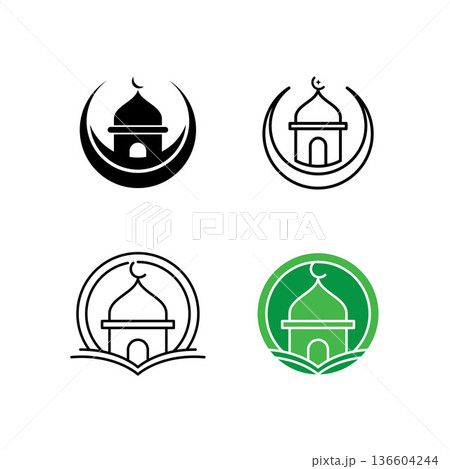 Mosque Islamic logo icon 136604244