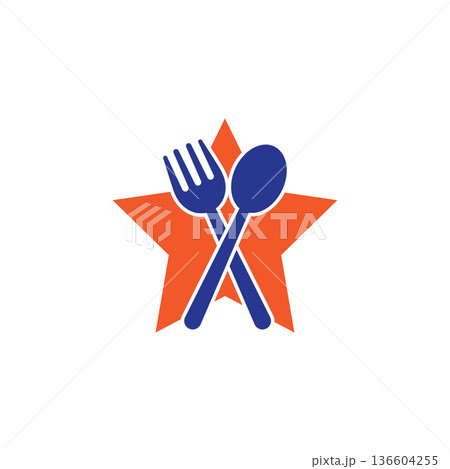 fork and spoon vector 136604255