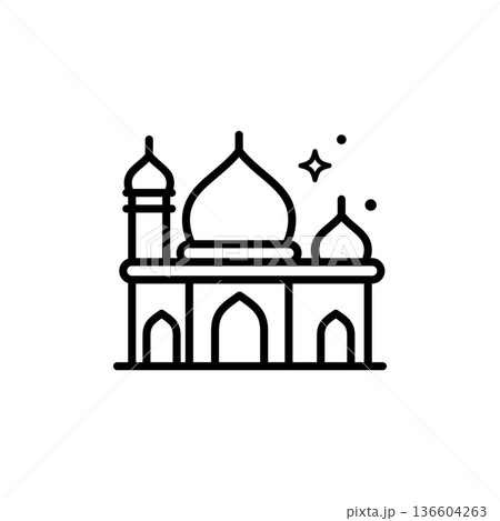 Mosque Islamic logo icon 136604263