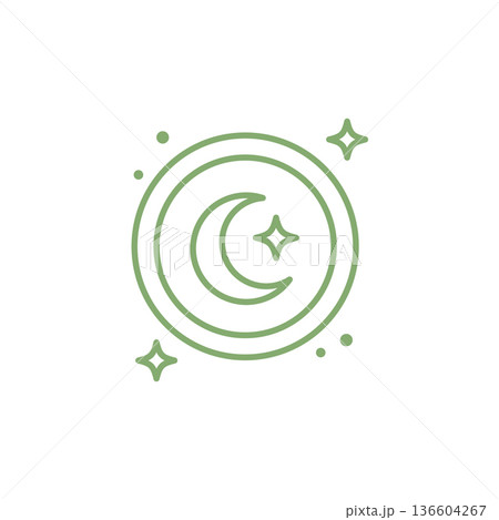 Star and moon icon 136604267
