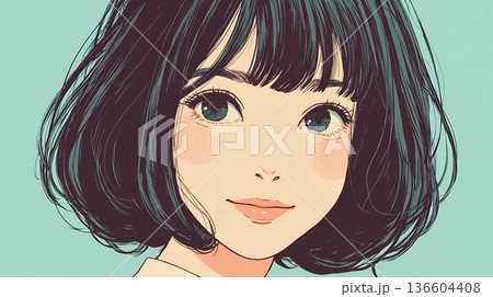 若い女性のイラスト 136604408