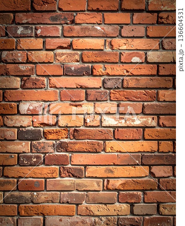 古いレンガの壁、ヴィンテージ、テクスチャ、背景素材 136604531
