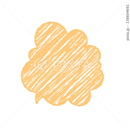Chalk scribble speech cloud bubble sketch with soft organic shape in subtle diagonal form. Rectangle style comment as message talk graphic, ideal for creative textbox and modern communication Chalk scribble speech cloud bubble sketch with soft organic shape in subtle diagonal form. Rectangle style comment as message talk graphic, ideal for creative textbox and modern communication 136604691