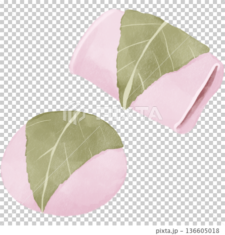 Watercolor style Sakuramochi | Spring, Japanese sweets, Sakura, Domyoji 136605018
