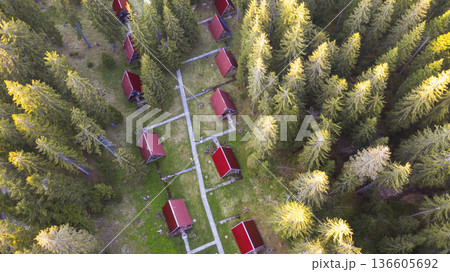 Beautiful Malina Chalets in Rodope Mountain in Bulgaria. Beautiful Malina Chalets in Rodope Mountain in Bulgaria. 136605692